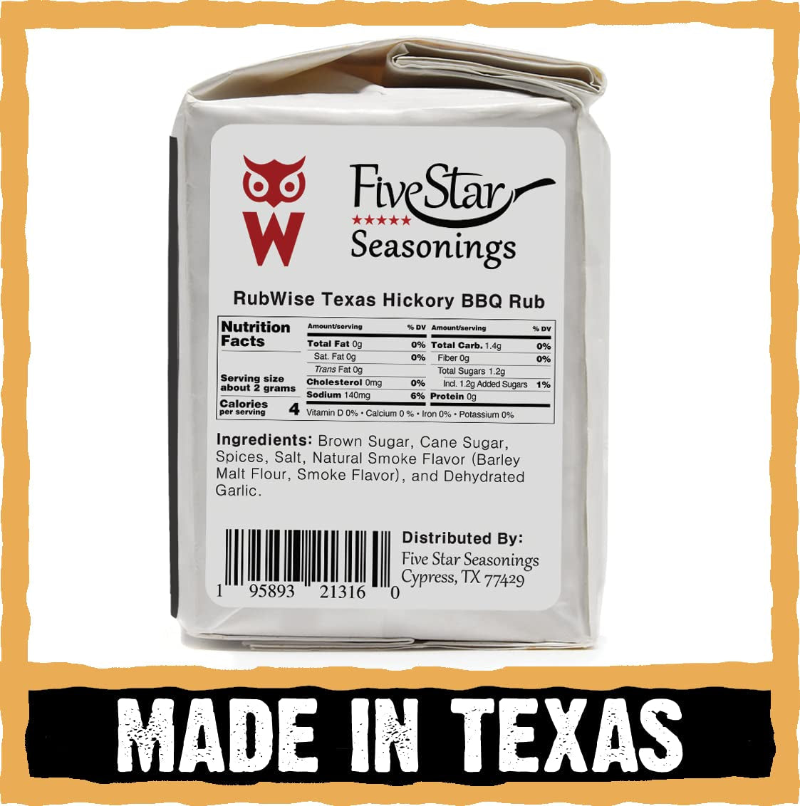 Texas Style Hickory BBQ Rub by Rubwise | Meat Seasoning Spice & Dry Rub for Smoking and Grilling | Great on Brisket. Chicken. Ribs. Pork & Turkey | Designed for Pellet Grill Barbecuing (No MSG) (1Lb) - Image 7