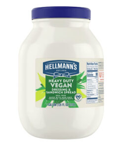 Hellmann'S Heavy Duty Vegan Mayonnaise Jar. Creamy Plant Based Mayo. Condiment for Salads and Sandwiches. Egg Free. 1 Gallon. 128 Oz. Pack of 1