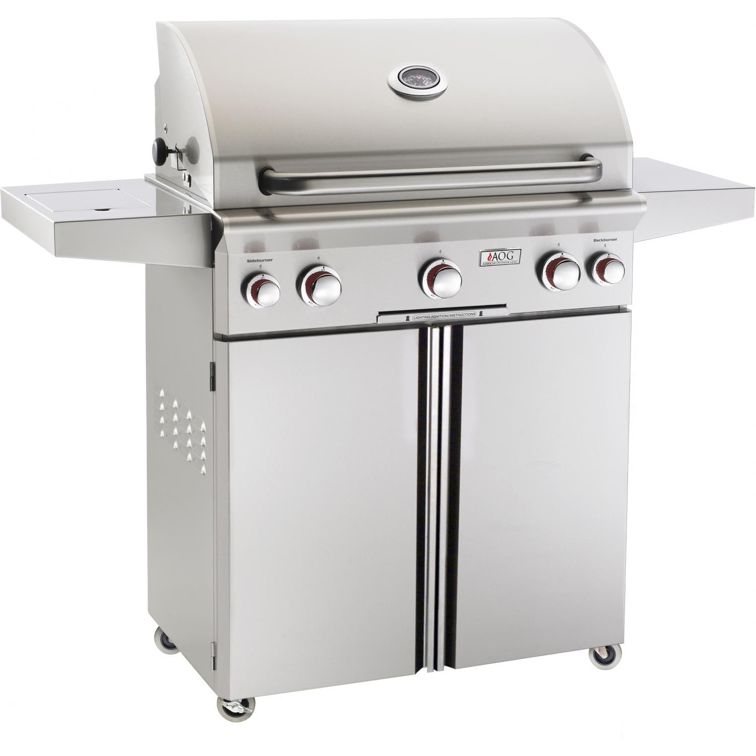 American Outdoor Grill: 30 AOG Grill on Cart. w/ Rotisserie & Side Burner