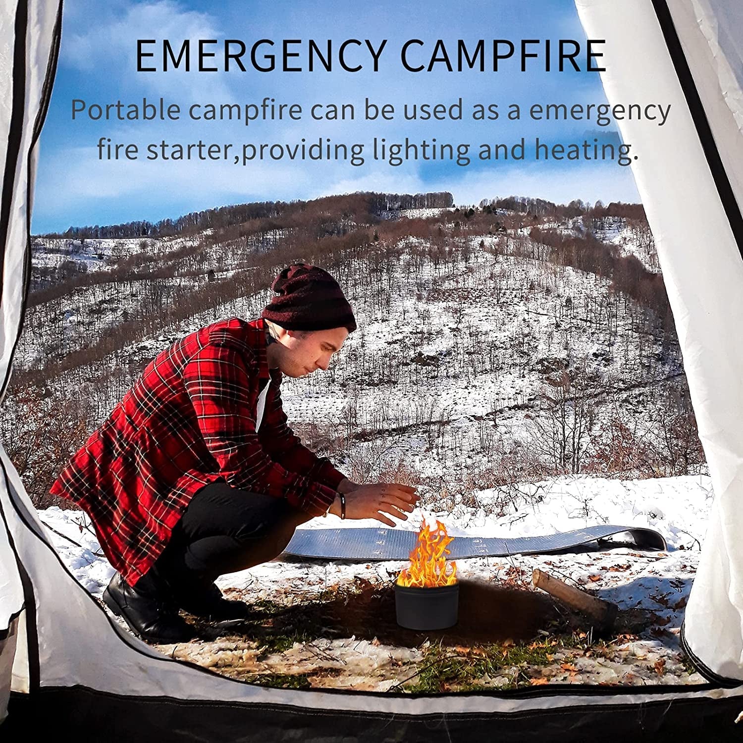 2 Pack Portable Campfire. Portable Fire Pit for Camping. 3-5 Hours of Burn Time Campfire in a Can for Picnics. Cooking and Party - Image 4