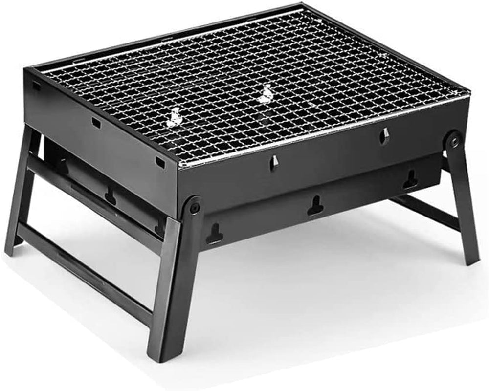 Folding Portable Barbecue Charcoal Grill. Barbecue Desk Tabletop Outdoor Stainless Steel Smoker BBQ for Outdoor Cooking Camping Picnics Beach - Image 9