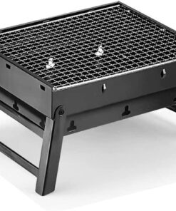 Folding Portable Barbecue Charcoal Grill. Barbecue Desk Tabletop Outdoor Stainless Steel Smoker BBQ for Outdoor Cooking Camping Picnics Beach