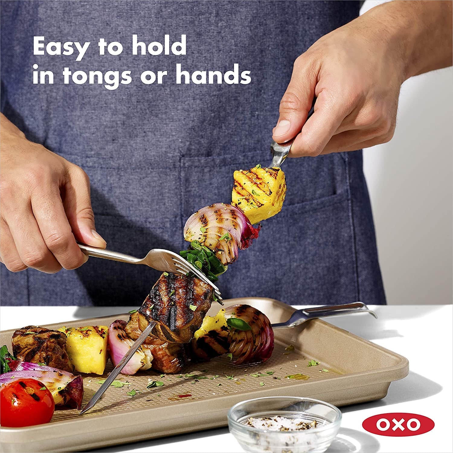 OXO Good Grips Grilling Tools. Stainless Steel Grilling Skewers - Set of 6 - Image 2