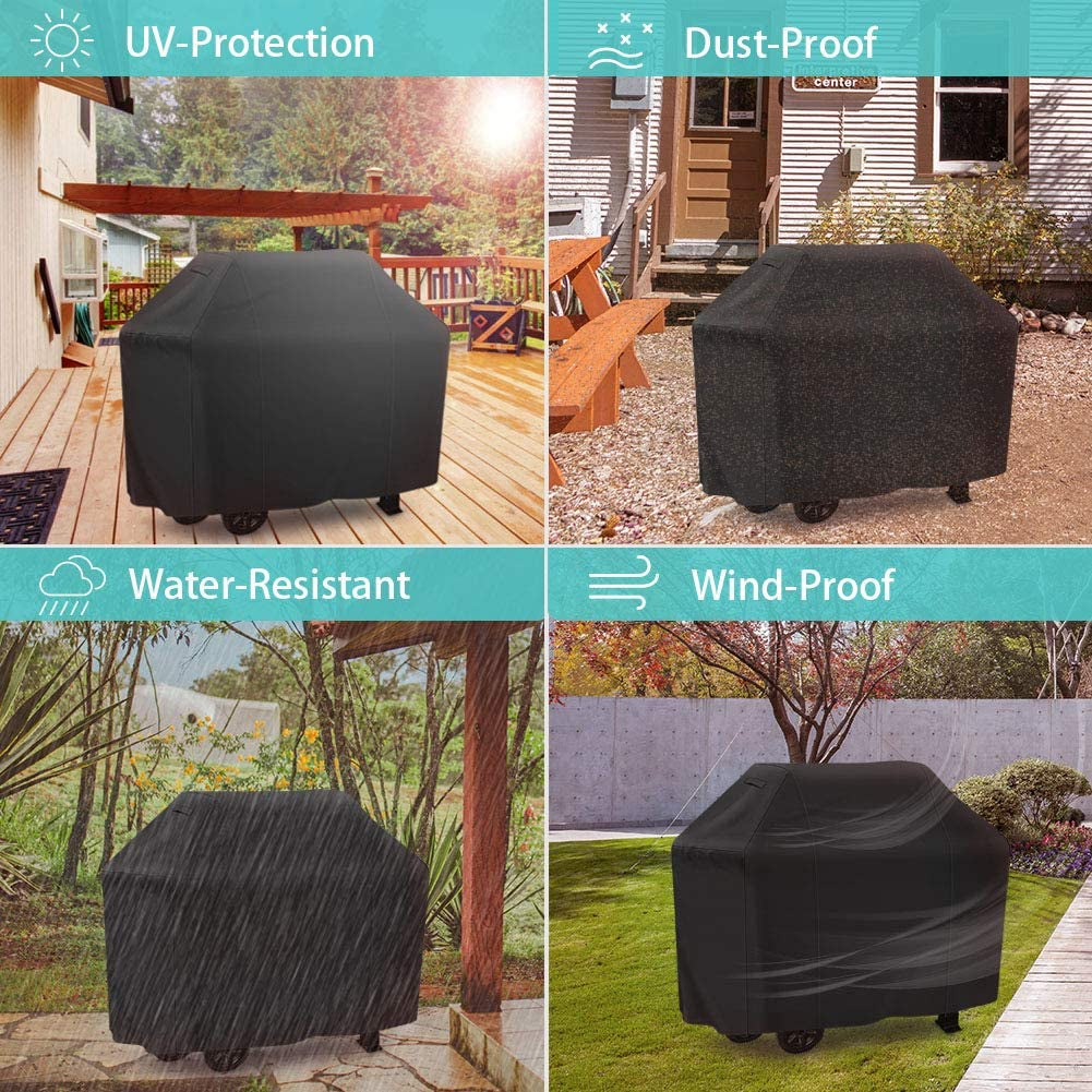 Grill Cover 58 Inch. Icover Waterproof BBQ Gas Grill Cover. Polyester Easy On/Off. Dustproof Fade Resistant for Weber Char-Broil Nexgrill and More Grills - Image 4