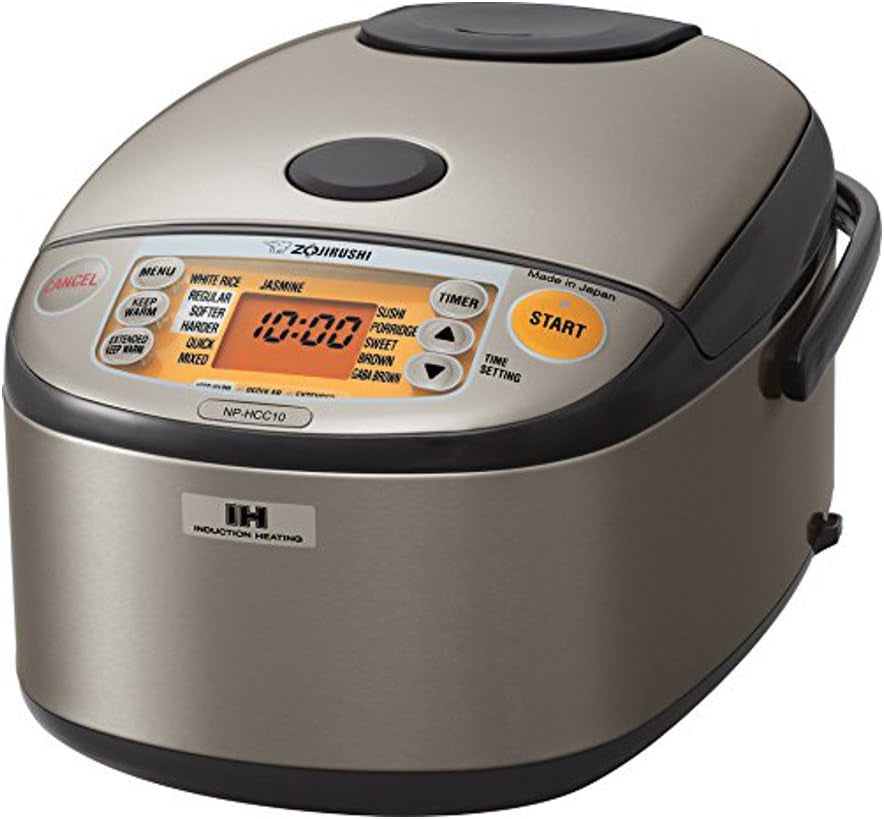 Zojirushi NP-HCC10XH Induction Heating System Rice Cooker and Warmer. 1 L. Stainless Dark Gray - Image 4