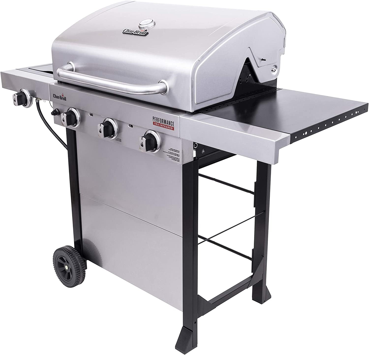 ® Performance Series™ Tru-Infrared Cooking Technology 3-Burner with Side Burner Cart Propane Gas Stainless Steel Grill - 463370719 - Image 3