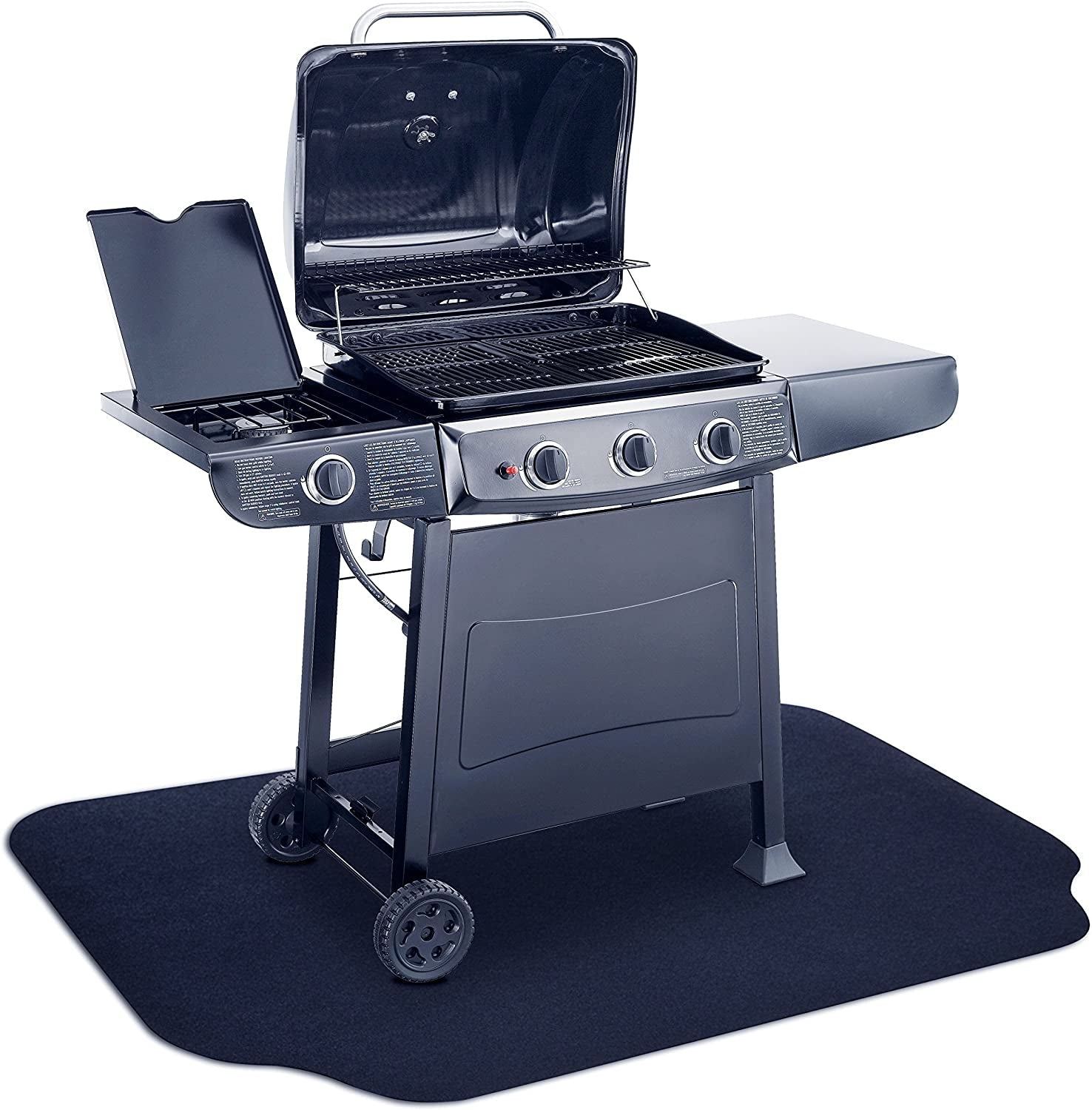 under the Grill Protective Deck and Patio Mat. 36 X 56 Inches.Black - Image 3