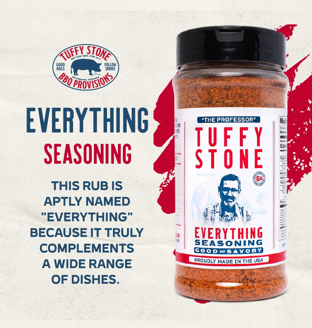 Tuffy Stone Everything Seasoning | 6X World Barbecue Grand Champion | All-Purpose BBQ Spice Rub | Versatile Seasoning | 6.95 Oz Shaker - Image 2