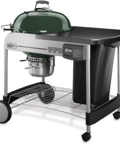Weber Performer Deluxe Charcoal Grill. 22-Inch. Touch-N-Go Gas Ignition System. Green