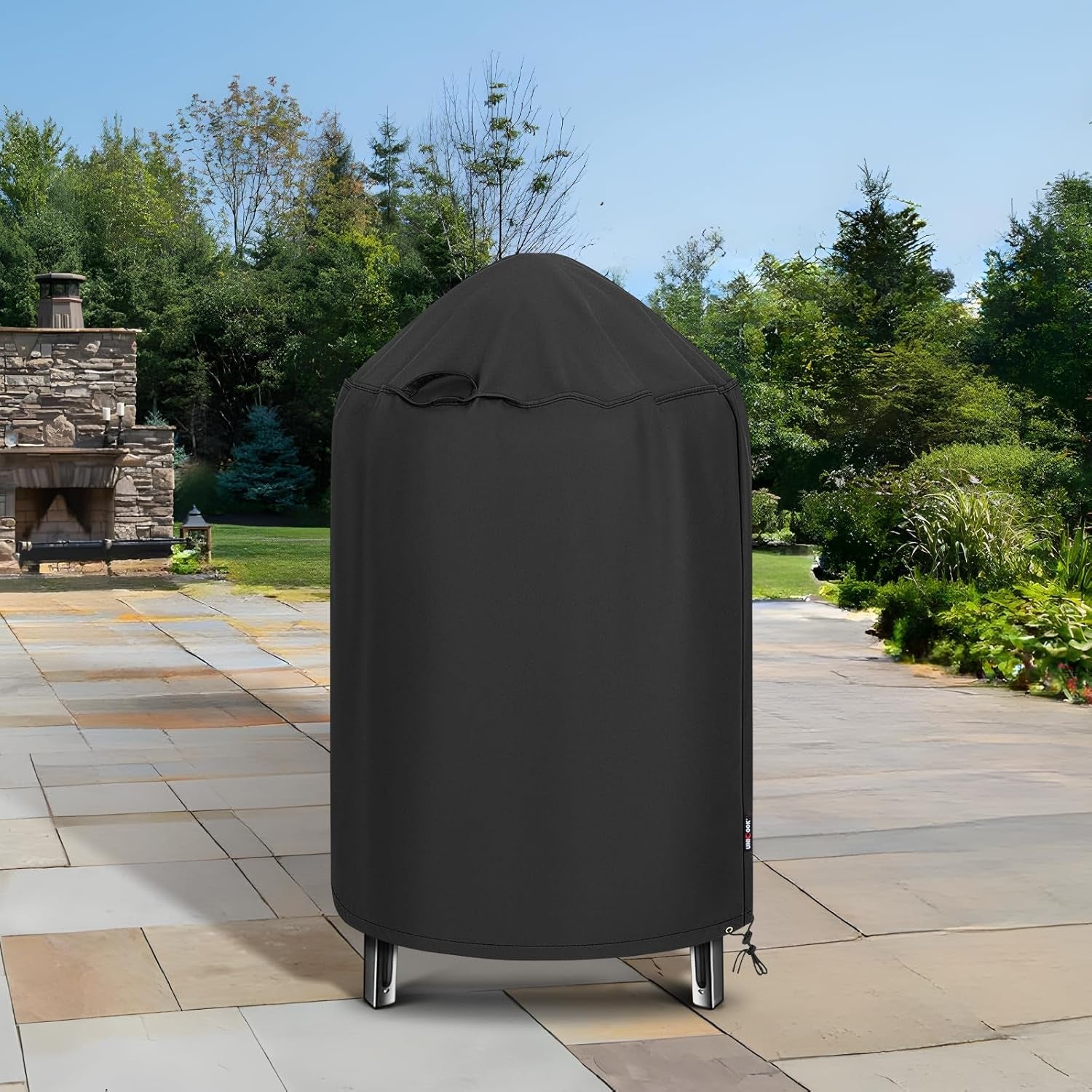 Unicook round Smoker Cover 30 Inch. Heavy Duty Waterproof Charcoal Kettle BBQ Grill Cover. Fade Resistant Barrel Protector. Fits Weber Char-Griller Akorn Kamado and More. 30 Dia X 36 H - Image 9