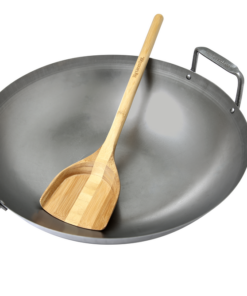 Big Green Egg:  Carbon Steel Grill Wok w/ Bamboo Spatula