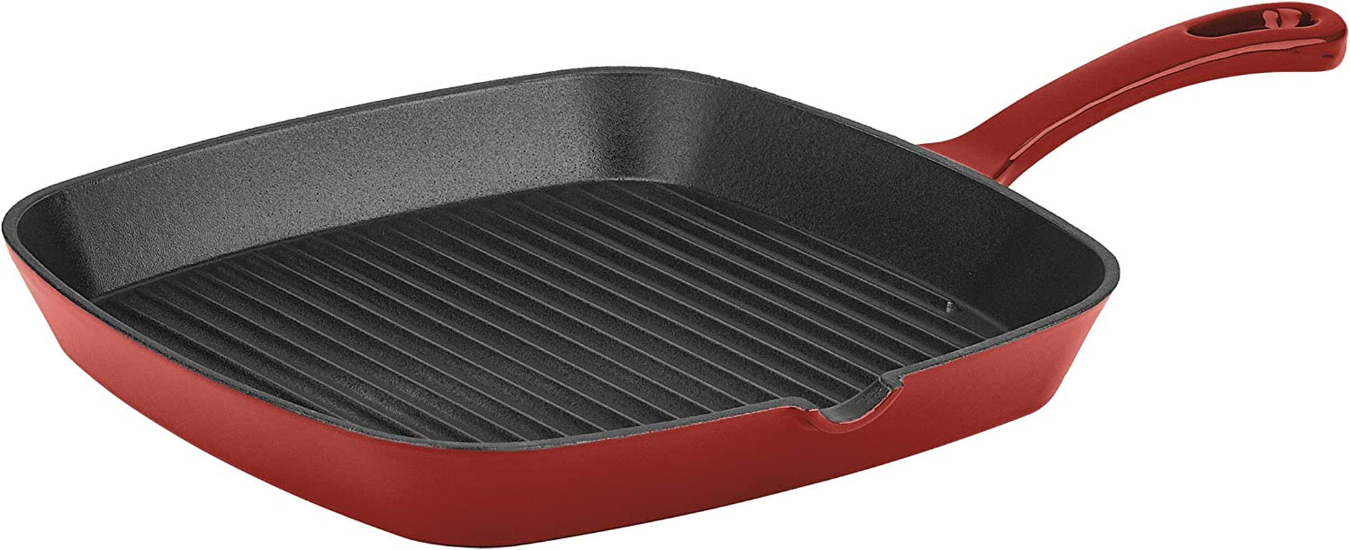 CI30-23CR Chef'S Classic Enameled Cast Iron 9-1/4-Inch Square Grill Pan. Cardinal Red
