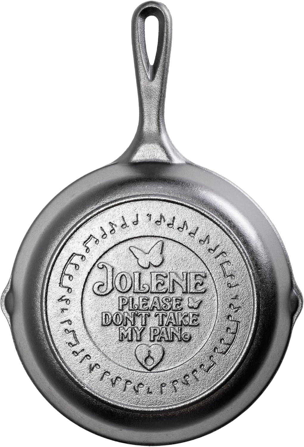 Lodge 8 Inch Dolly Parton Pre-Seasoned Cast Iron Stamped Skillet - Signature Teardrop Handle - Use in the Oven. on the Stove. on the Grill. or over a Campfire - Jolene - Image 5