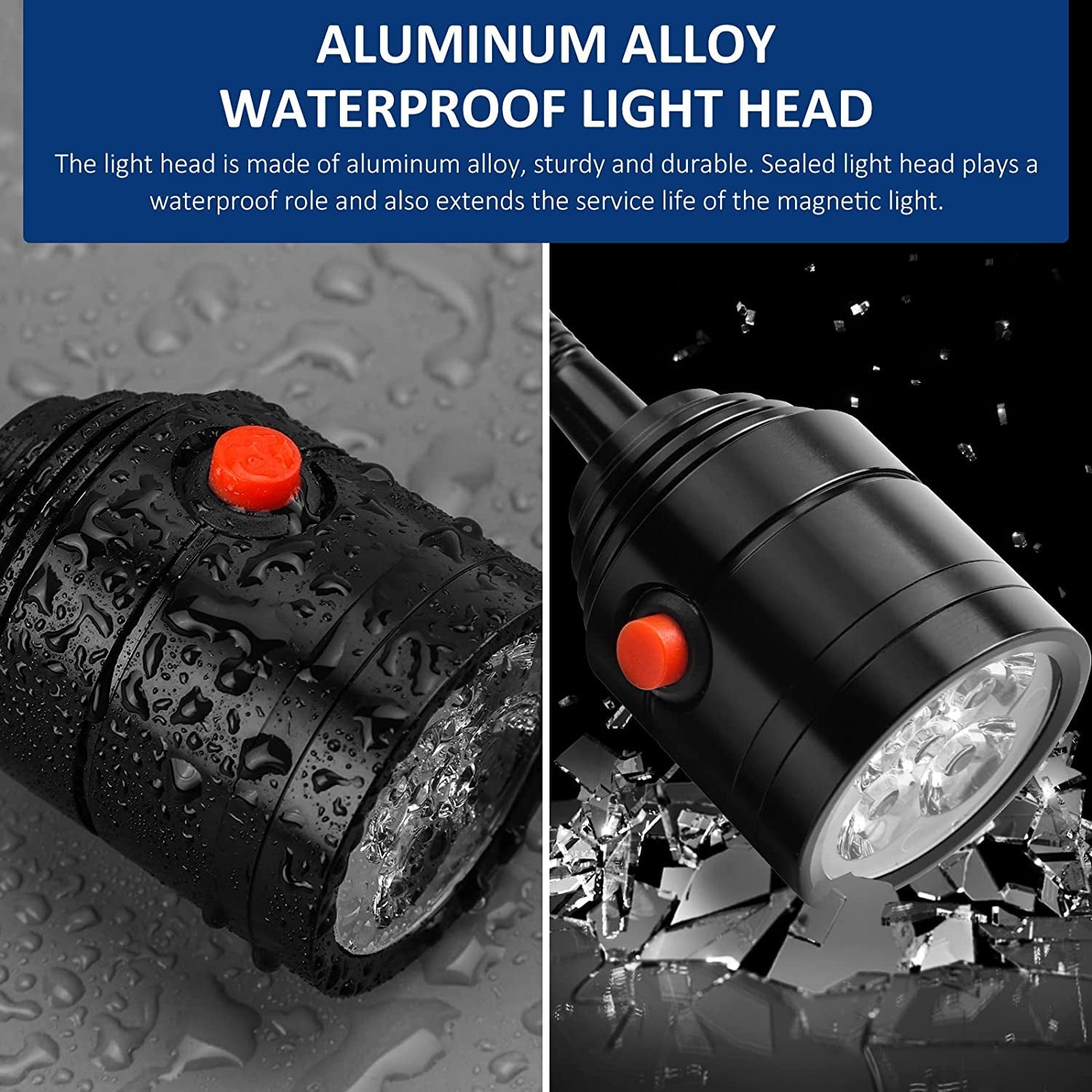 Magnetic Work Light. LED Machine Light with Flexible Gooseneck and Magnetic Base. Shop Tool Lamp for Lathe. Work Bench. Sewing Machine. Grill. Industrial Lighting Black - Image 3