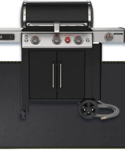 under Grill Mat for Outdoor Grill Deck Patio Protector Extra Large 40''X60'' Fireproof Waterproof Oil-Proof Fire Pit Mat Silicone Fiber Glass BBQ Floor Mat (40''X60'')