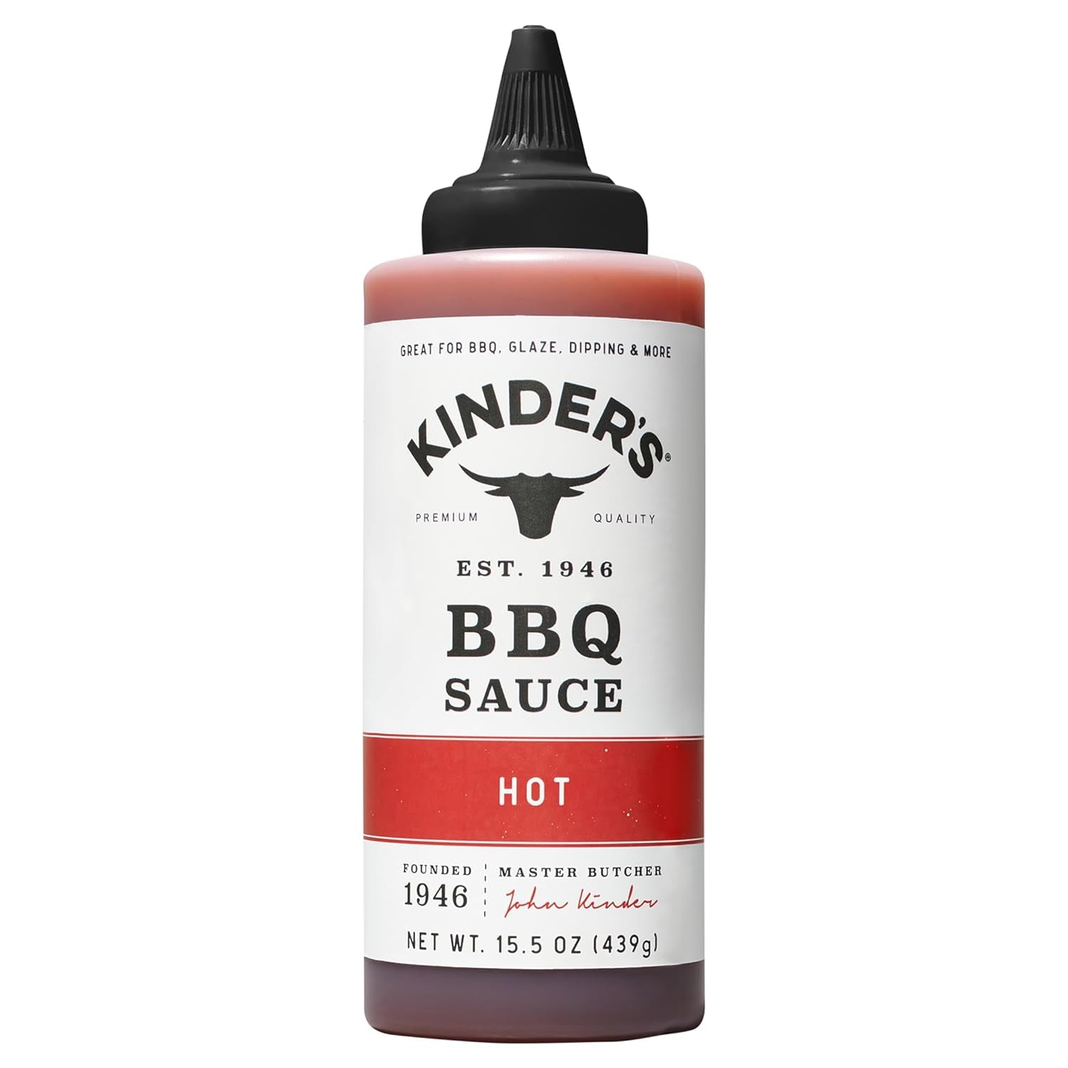 Kinder'S. Hot Barbeque Sauce. 15.5 Ounce