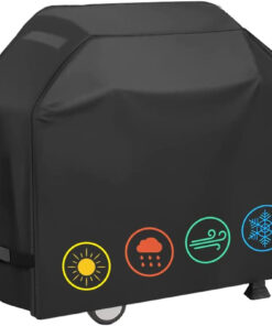 Grill Cover. Waterproof BBQ Grill Cover. 58 Inch Rip-Proof and Anti-Uv Barbecue Gas Grill Cover Compatible for Weber Char-Broil Nexgrill Grills and More