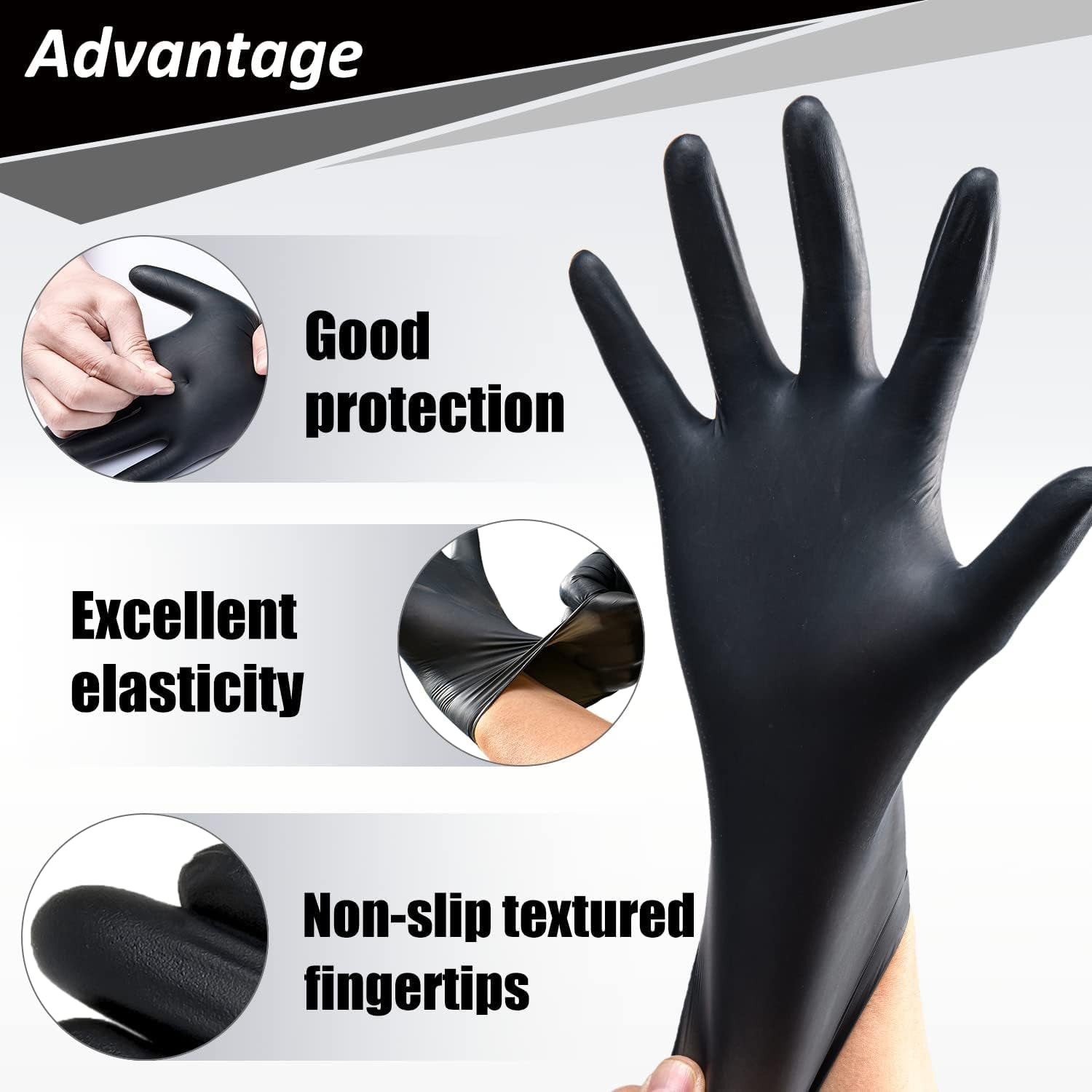 Nitrile Gloves. 4Mil-100 Count. Gloves Disposable Latex Free. Disposable Gloves for Household. Food Safe - Image 2