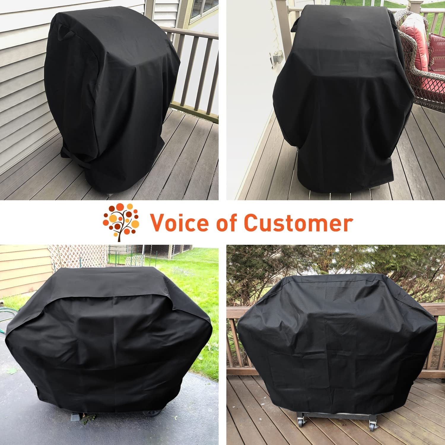 Arcedo BBQ Grill Cover 55 Inch. Waterproof Grill Cover for Outdoor Grill. Rip-Proof. Fade Resistant Barbecue Gas Grill Cover for Weber. Char Broil. Nexgrill Etc.. All Weather Resistant - Image 3