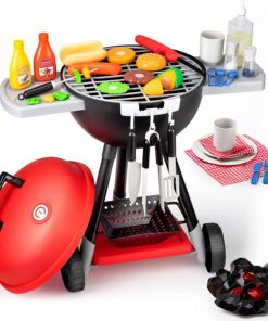 JOYIN 34 PCS Cooking Toy Set. Kitchen Toy Set. Toy BBQ Grill Set. Little Chef Play. Kids Grill Playset Interactive BBQ Toy Set for Kids