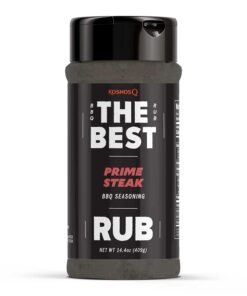 Kosmos Q the Best Prime Steak Rub - BBQ Meat Dry Rub & Prime Steak Seasoning - Use on Steak. Ribs. Pork Chops. Chuck Roast & Beef Brisket (14.4 Oz)