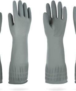 MAMISON 2 Pairs Rubber Gloves - Long Rubber Gloves Dishwashing Gloves Large