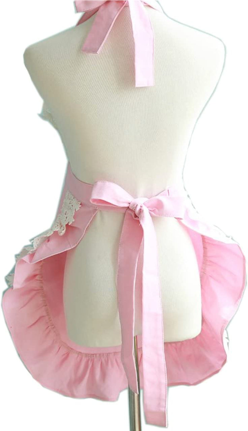 Lovely Home Work Adjustable Apron Cake Kitchen Cooking Women Girls Aprons with Pocket for Gift. Pink - Image 2