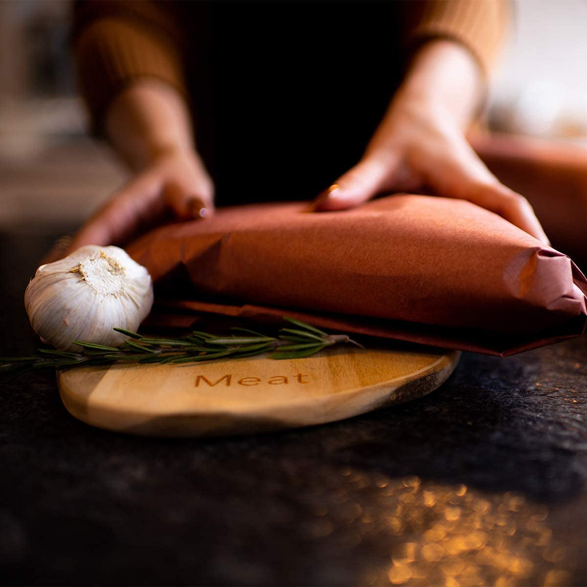 Pink Butcher Paper Roll with Dispenser Box - 17.25 Inch by 175 Foot Roll of Food Grade Peach BBQ Butcher Paper for Smoking Meat - Unbleached. Unwaxed and Uncoated Kraft Paper Roll - Made in the USA - Image 6