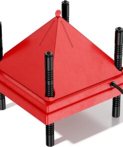 Brooder Plate for Chicks. 10 X 10 Chick Brooder Heater with Anti-Roost Cone Red