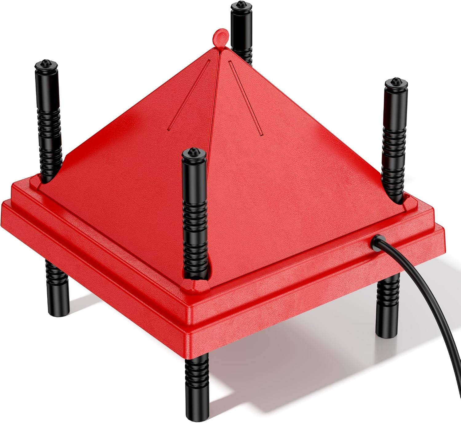 Brooder Plate for Chicks. 10 X 10 Chick Brooder Heater with Anti-Roost Cone Red - Image 7