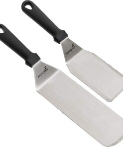Spatula Turner Stainless Steel - Metal Spatula Set - Hibachi Spatula Great as BBQ Grill Accessories for Grill and Flat Top Griddle