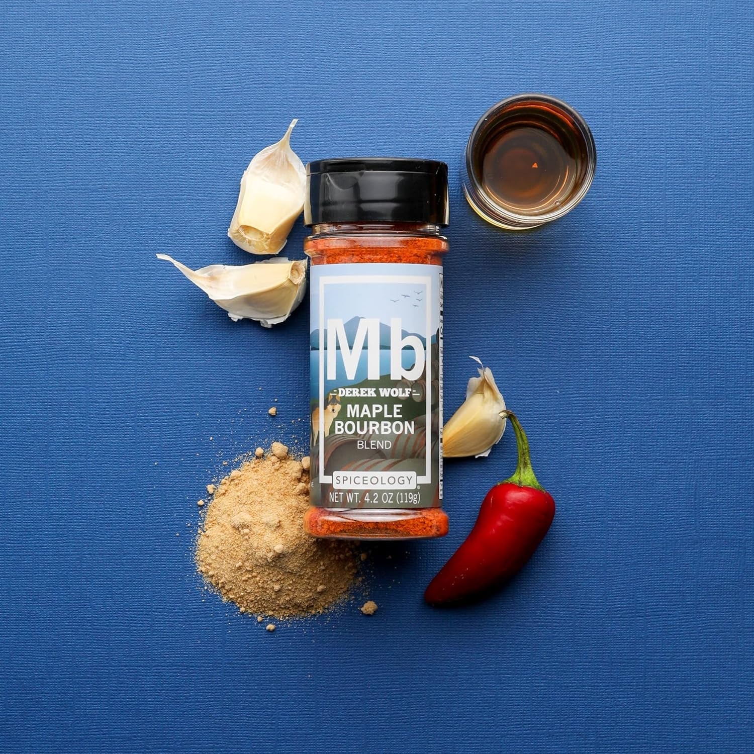 Spiceology & Derek Wolf - Maple Bourbon Seasoning - Sweet & Smoky Barbeque Rubs. Seasonings and Spice Blends - Use On: Ribs. Pork Shoulder. Beef. Bacon. Chicken Wings. Popcorn. Scallops or Duck Breast - 4.2 Oz - Image 3