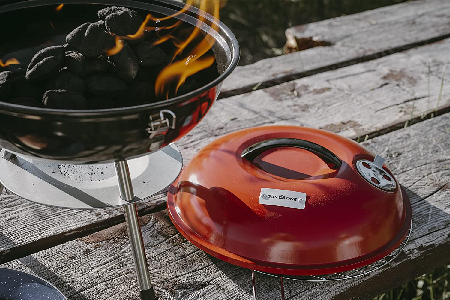 Gas One – 14-Inch Portable Barbecue Grill with 3-Point Locking Lid for Heat Preservation – Dual Venting System – Small Charcoal Grill for Backyard. Camping. Boat - Image 7