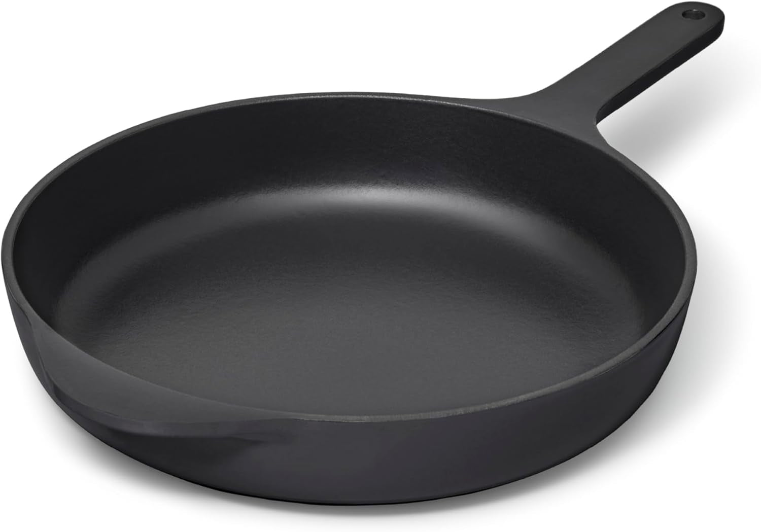 Caraway Cast Iron Skillet - 10.5 Enameled Cast Iron Pan with 3 Layer Enamel Coating - No Seasoning Required - Compatible with All Stovetops - Free from Forever Chemicals - Charcoal