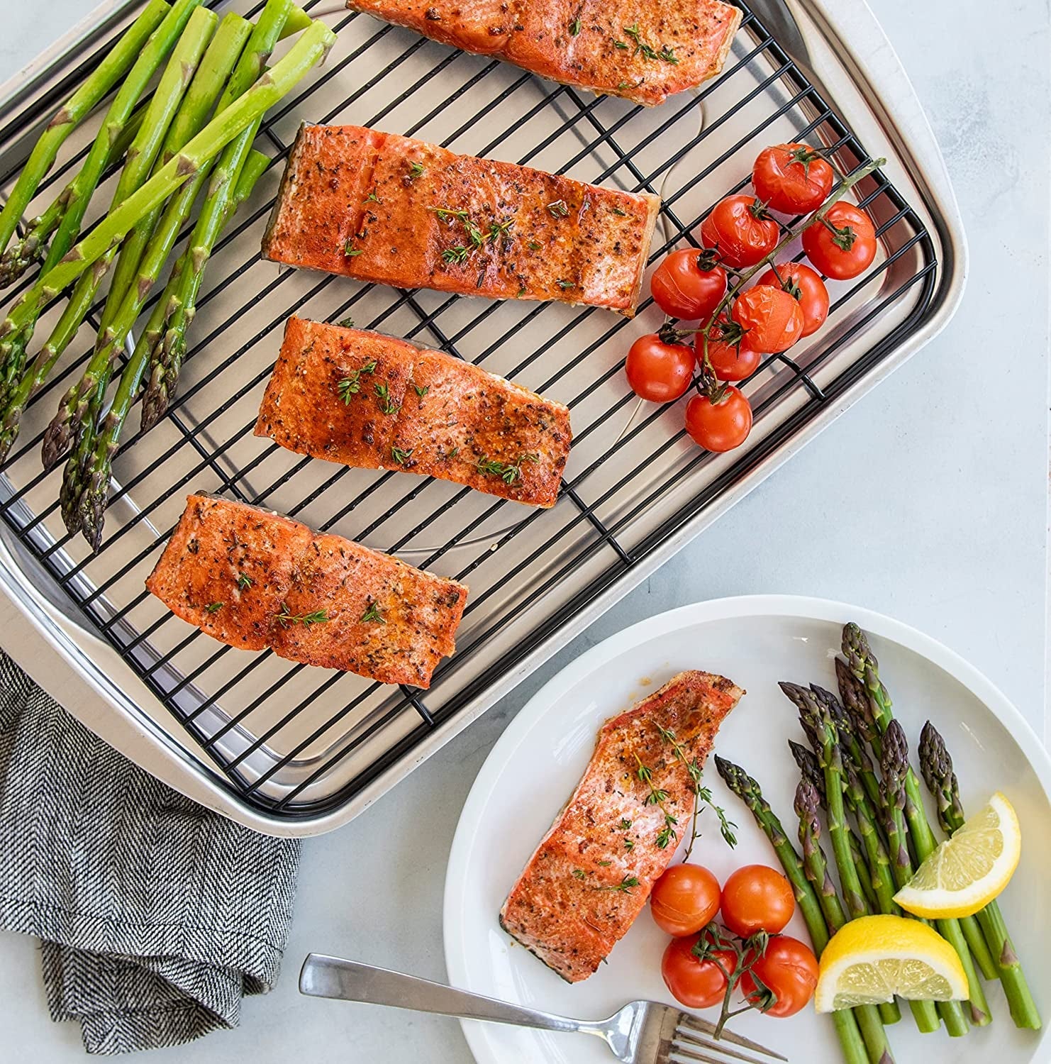 Nordic Ware Oven Crisp Baking Tray. 17.10 X 12.40 X 1.40 Inches. Natural - Image 7