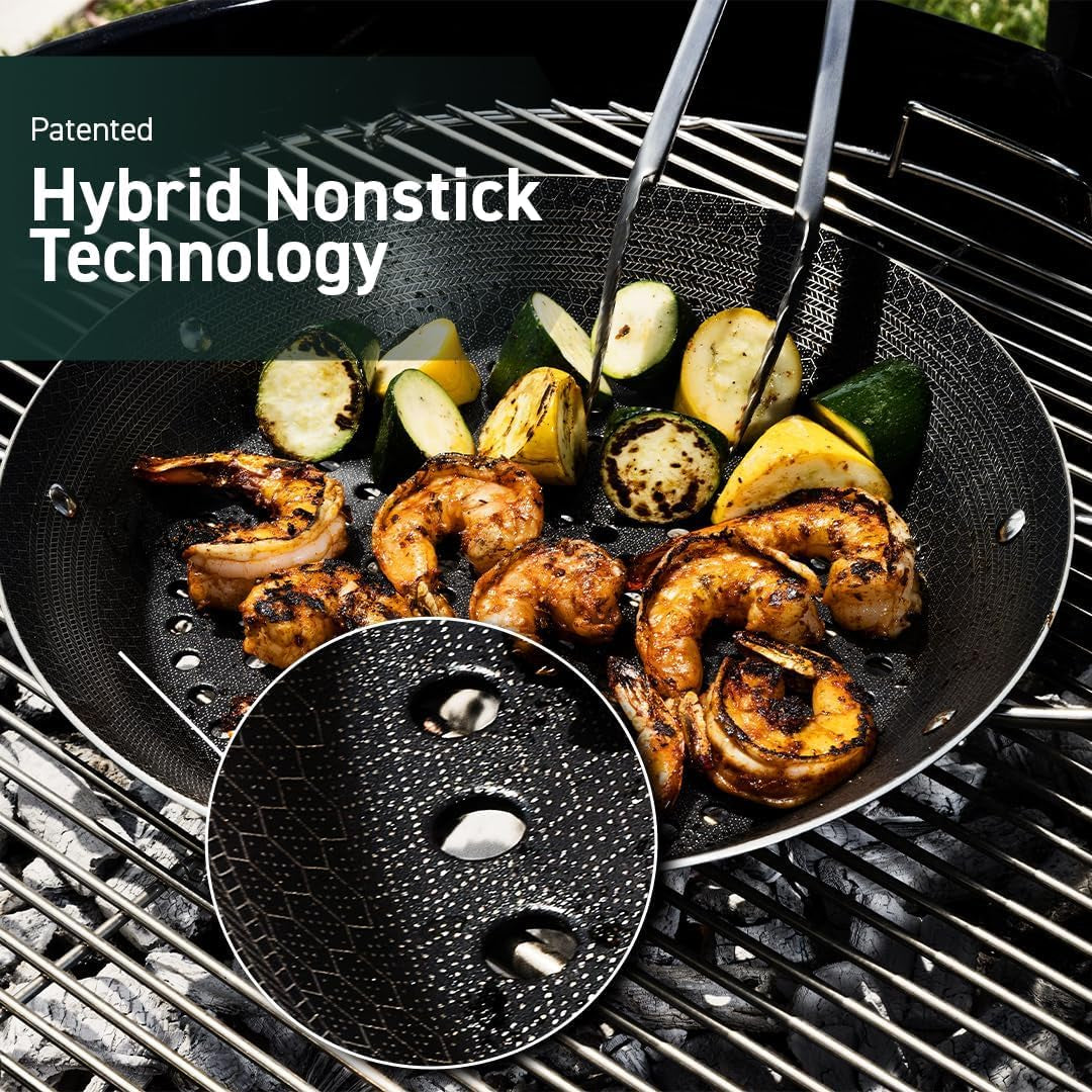 Hybrid Nonstick BBQ Grill Pan. Heat-Safe to 900º F. Dishwasher Safe - Image 4