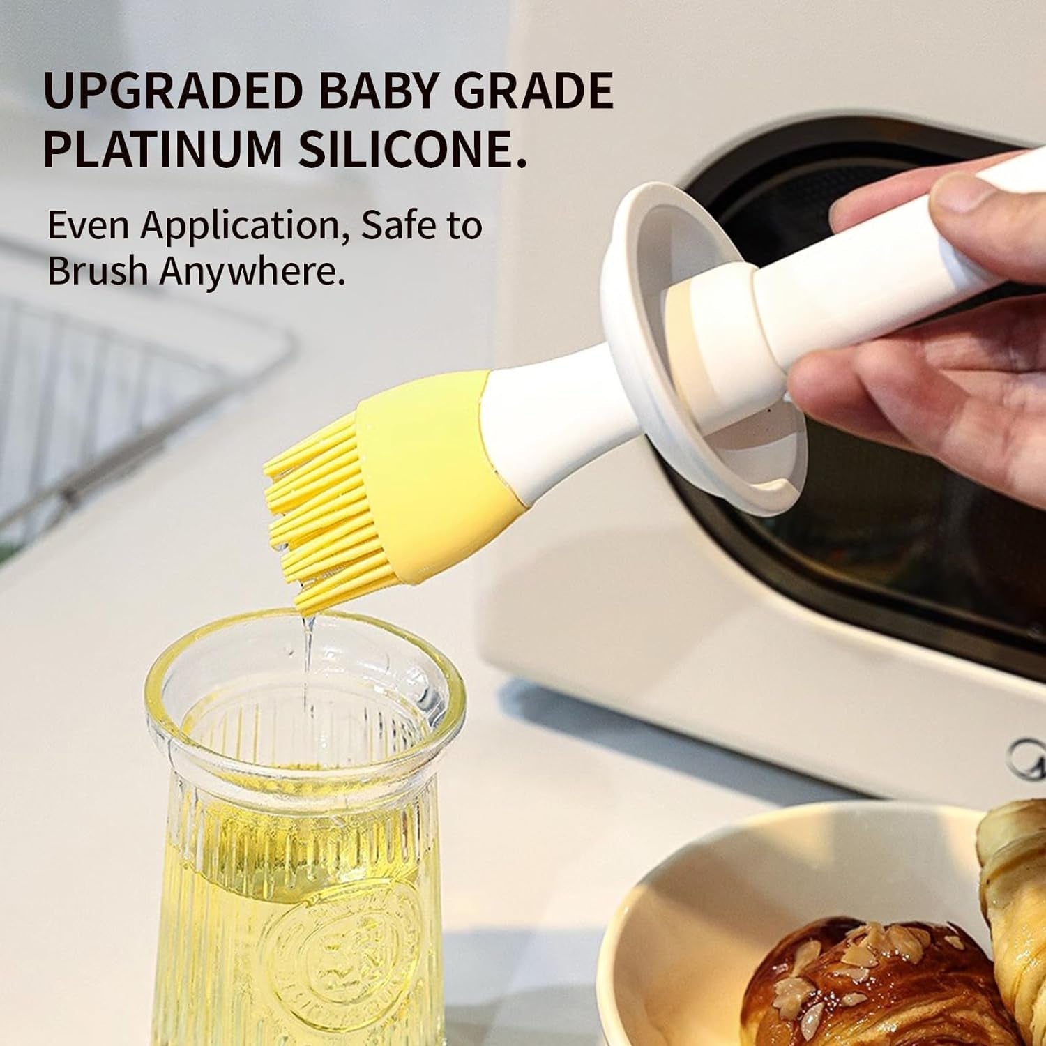 Glass Oil Dispenser Bottle with Silicone Basting Brush – 3‑in‑1 for Olive Oil. Vinegar. Sauce. BBQ & Cooking (Green) - Image 7