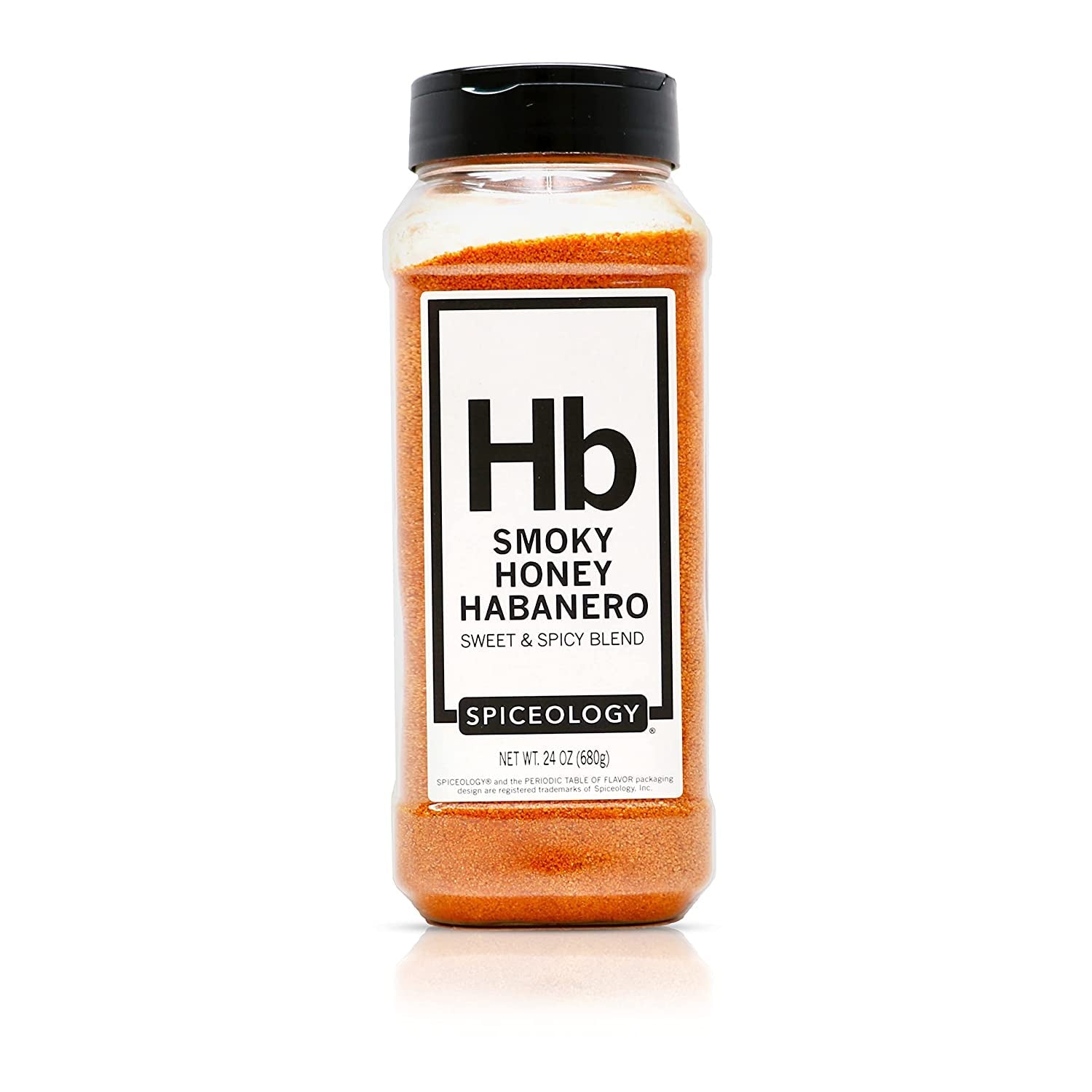 Spiceology - Smoky Honey Habanero - Sweet & Spicy BBQ Rub - Barbeque Rubs. Spice Blends and Seasonings for Smoking or Grilling - Use On: Chicken. Wings. Pork. Steak. Nuts. Butter. Bacon. or Burgers - 24 Oz