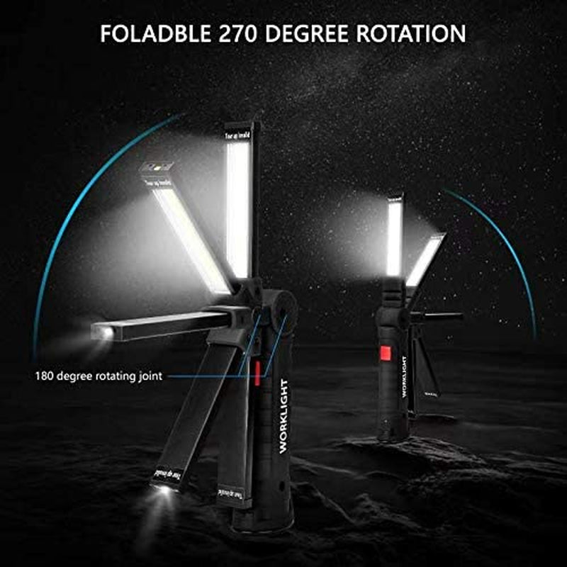 Tool Gifts for Men 2Pack Rechargeable LED Work Lights with Magnetic Base. 360° Rotation.Versatile Lighting for Repairs. Outdoors.Handyman Tools.Ideal Christmas Addition for Men - Image 7