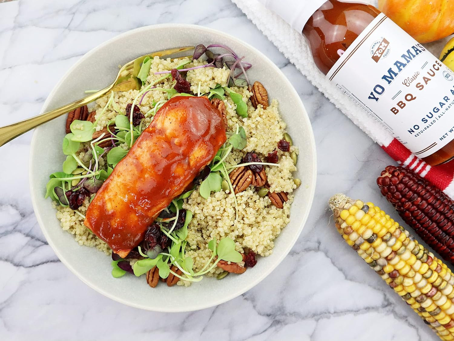 Keto Barbecue BBQ Sauce by Yo Mama'S Foods – (Pack of 4) - No Sugar Added. Low Carb. Vegan. Gluten Free. Paleo Friendly. and Made with Whole Non-Gmo Tomatoes! - Image 7