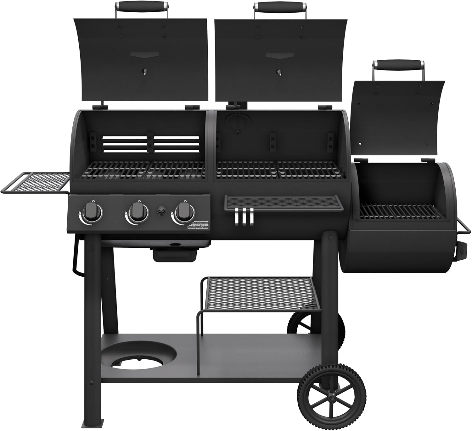 OKLAHOMA JOE'S® Canyon™ Charcoal and Propane Gas Combination Smoker and Grill. Black Steel. 24203004 - Image 7