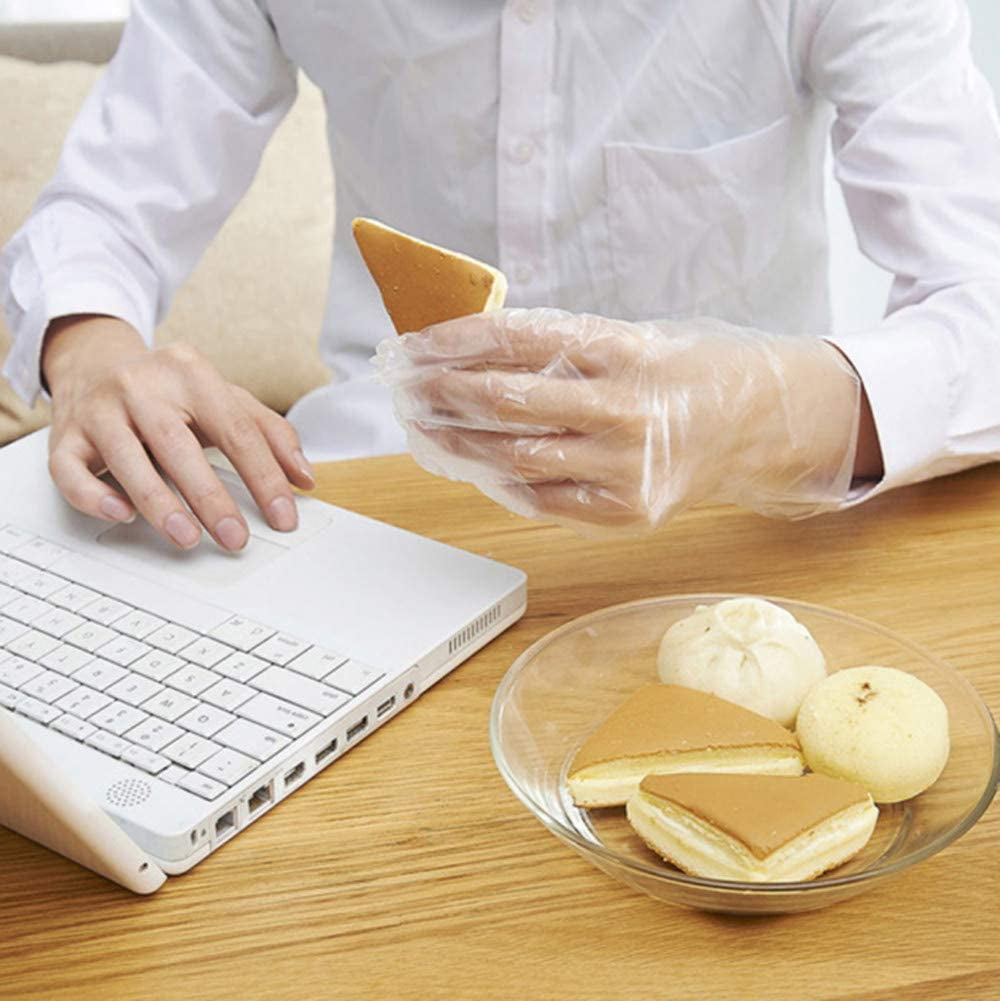 Disposable Food Prep Gloves - 500 Piece Plastic Food Safe Disposable Gloves. Food Handling. One Size Fits Most 500 PCS - Image 5