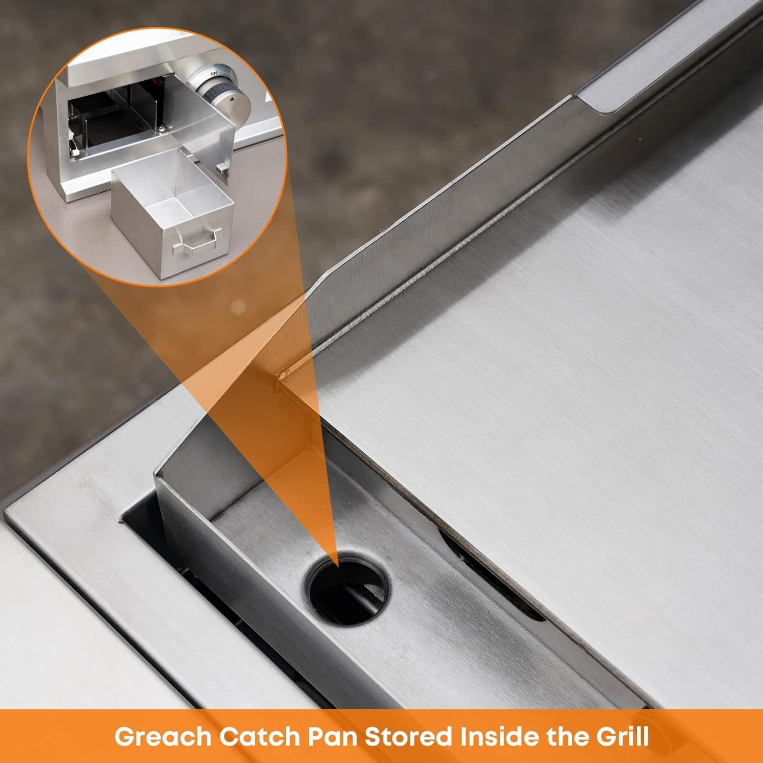 28-Inch Premium Built-In Natural Gas Griddle for Outdoor Kitchen Grill. Durable Stainless Steel 2-Burner Flat Top Grill with Lid for BBQ Island. 34.000 Btus - Image 6