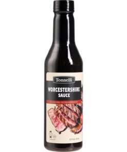 Tonnelli Vegan Friendly Worcestershire Sauce 12.7Oz | Vegan. Fish Free. Gluten Free. Kosher