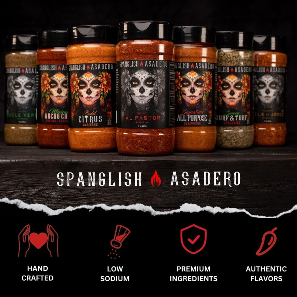 Spanglish Asadero 10Oz Signature All Purpose | Mexican Seasoning for Steak. Chicken. Pork. Lamb. and Elote | Low Sodium. Gluten-Free BBQ Rub for Smoking or Grilling - Image 4