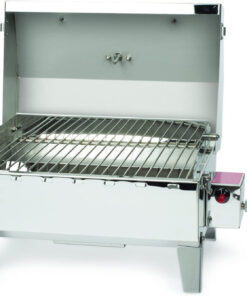 Stainless Steel Portable Propane Gas Grill. Convenient Size for Tailgating. Camping. RV. Picnicking. Home and Boats. Includes Storage Bag (125 Square Inches of Cooking Surface)