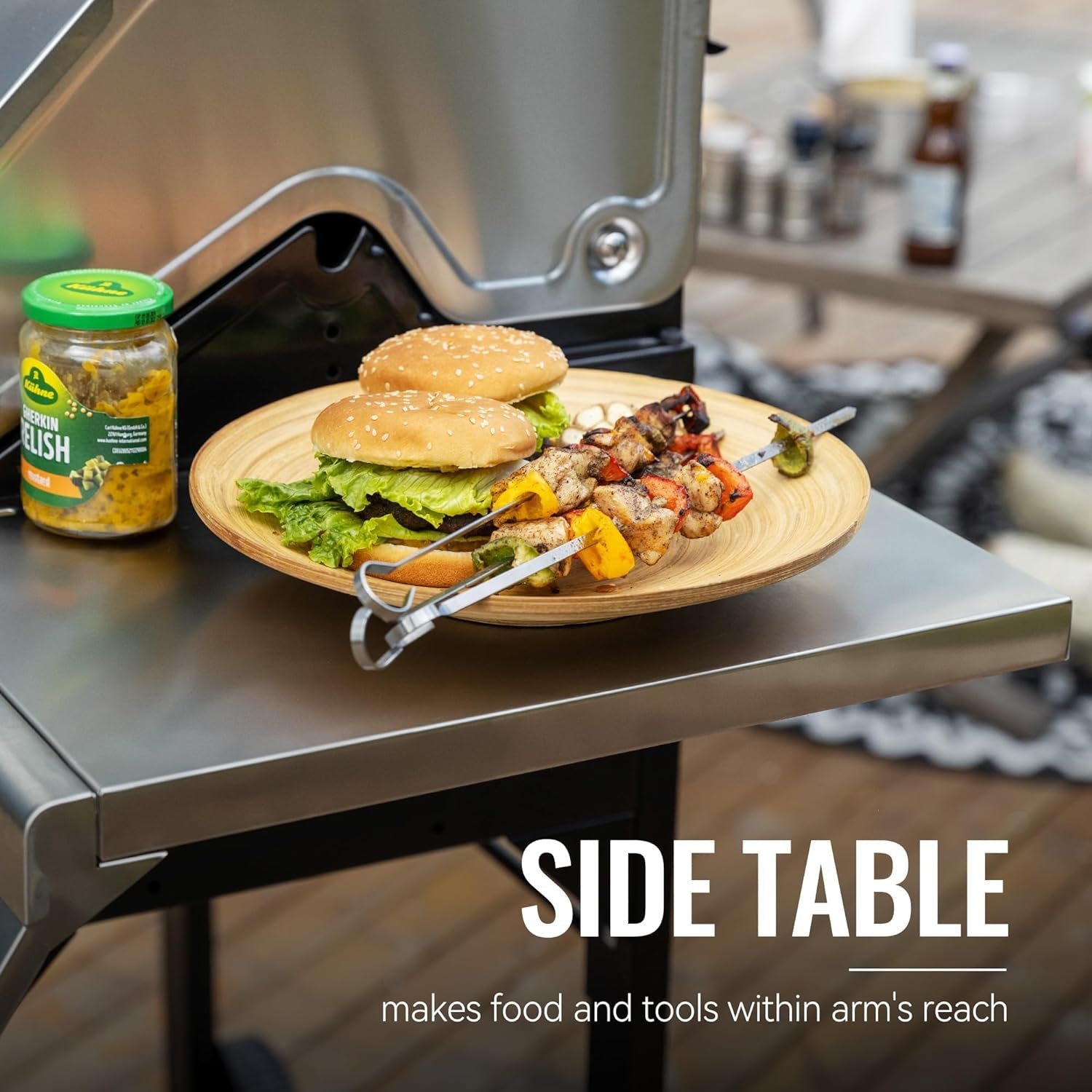 GA5401T 5-Burner BBQ Propane Grill with Sear Burner and Side Burner. Stainless Steel Barbecue Gas Grill for Outdoor Patio Garden Picnic Backyard Cooking. 64.000 BTU. Silver - Image 8