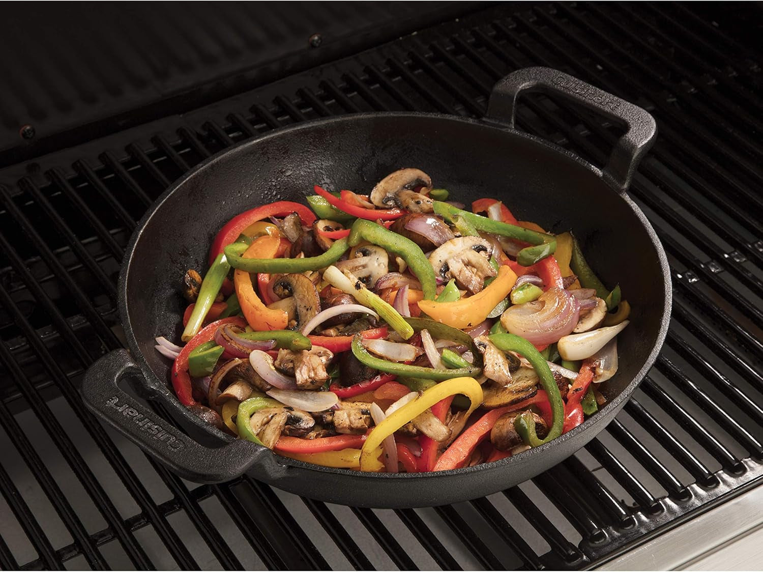 Cuisinart CCW-800. Pre-Seasoned Cast Iron Grilling Wok. 10 - Image 3