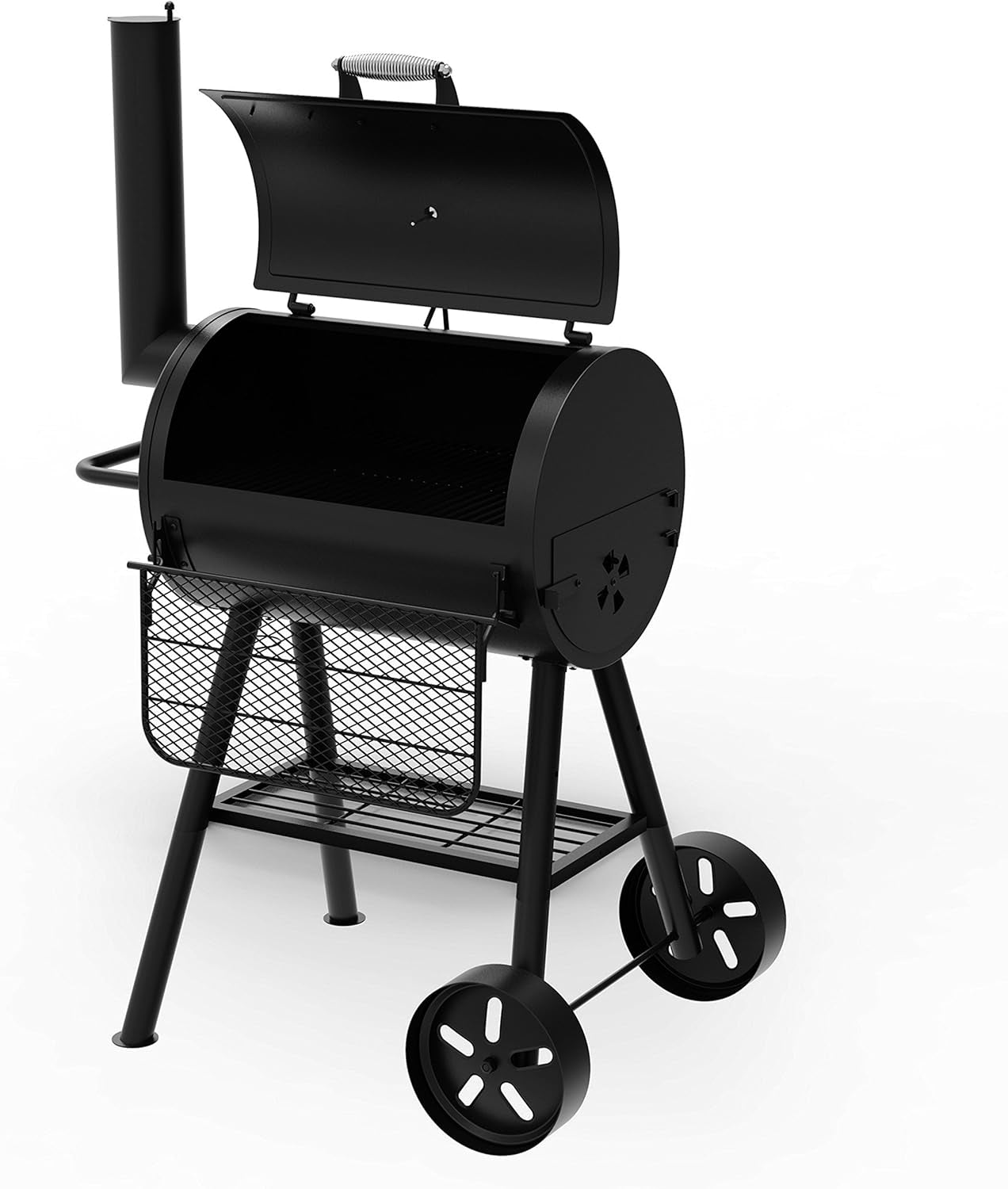 Dyna-Glo Signature Series DGSS443CB-D Heavy-Duty Compact Barrel Charcoal Grill. Black Powder Coat - Image 3