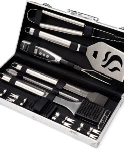 CGS-5020 BBQ Tool Aluminum Carrying Case. Deluxe Grill Set. 20-Piece